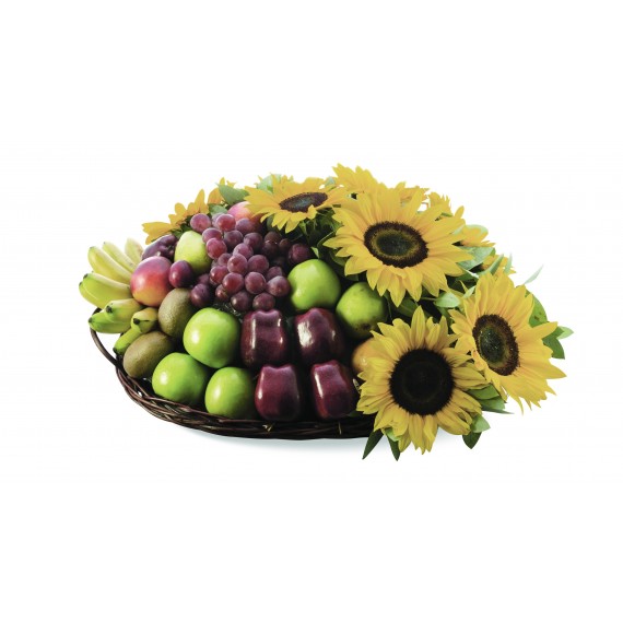 Canasta Frutal de Girasoles